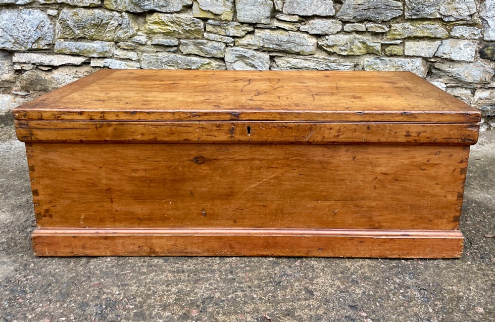 Huge Antique Pine Blanket Box View II