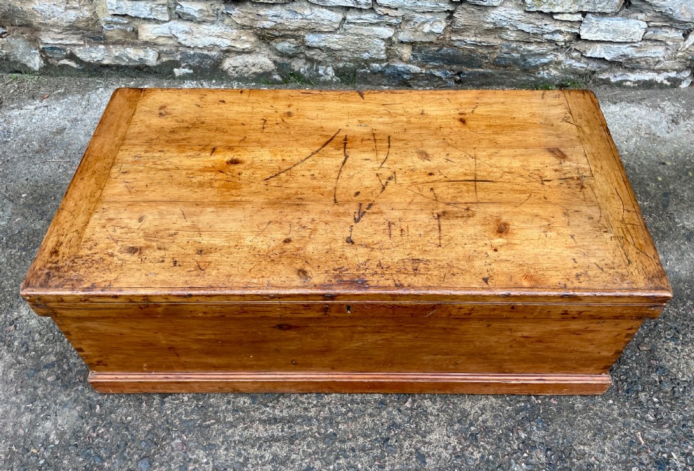Huge Antique Pine Blanket Box View III