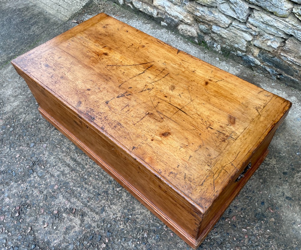 Huge Antique Pine Blanket Box View IV