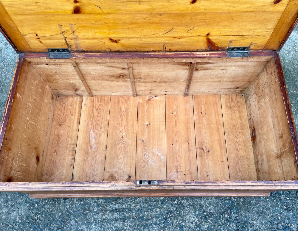 Huge Antique Pine Blanket Box View VI