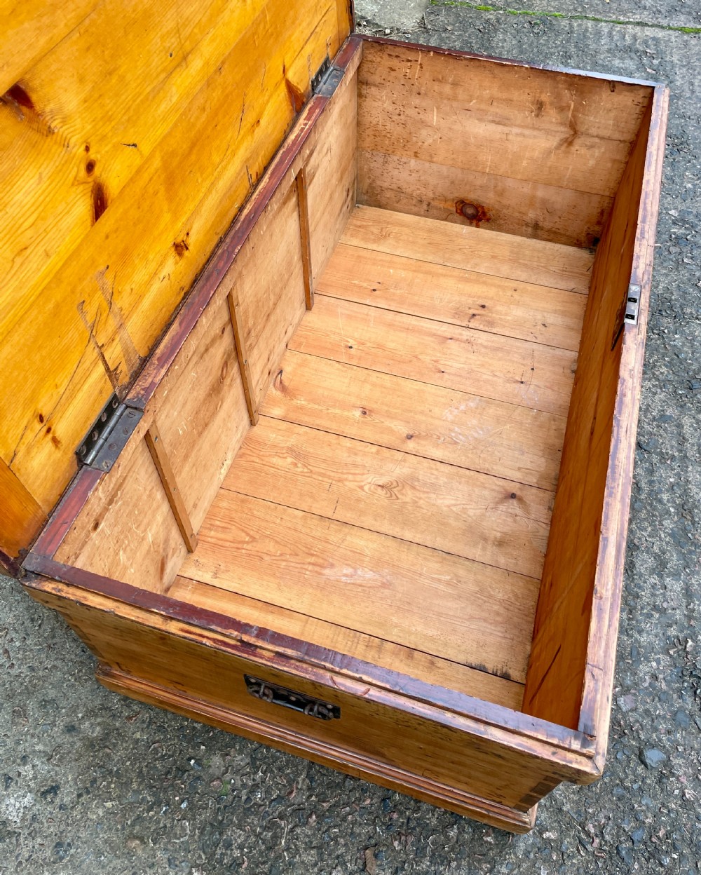 Huge Antique Pine Blanket Box View VII