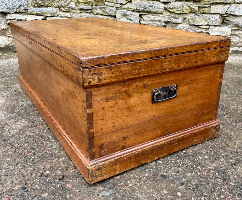 Huge Antique Pine Blanket Box View XI