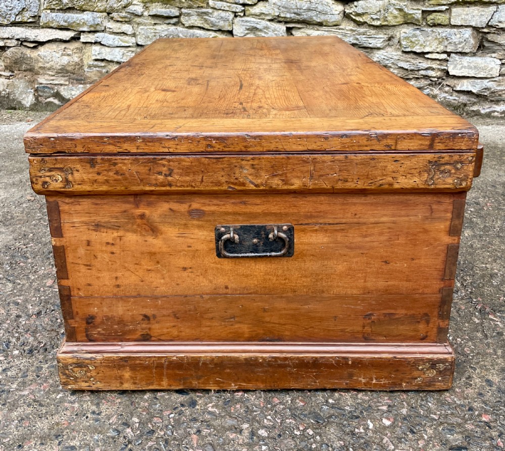 Huge Antique Pine Blanket Box View XIII