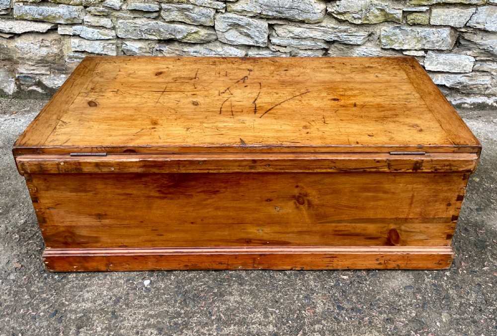 Huge Antique Pine Blanket Box View XV