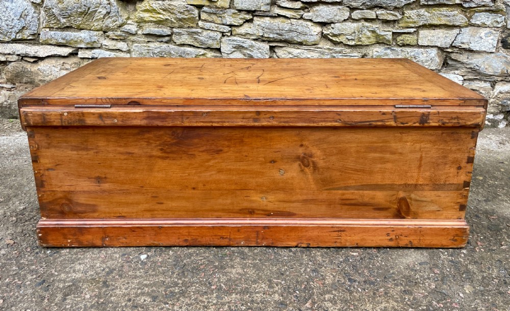 Huge Antique Pine Blanket Box View XVI
