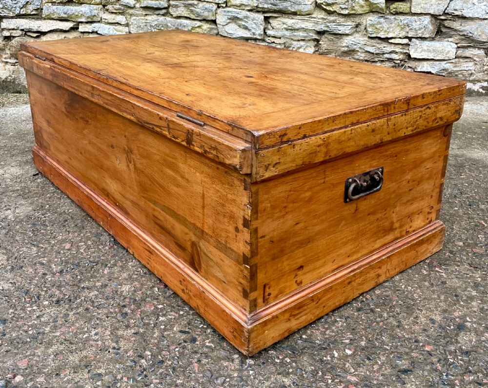 Huge Antique Pine Blanket Box View XVII