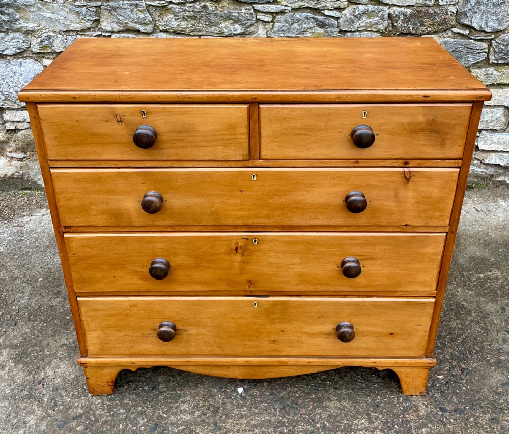 Large Antique Pine Chest of Drawers View II
