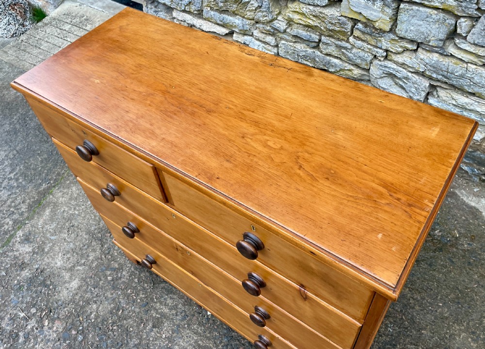 Large Antique Pine Chest of Drawers View V