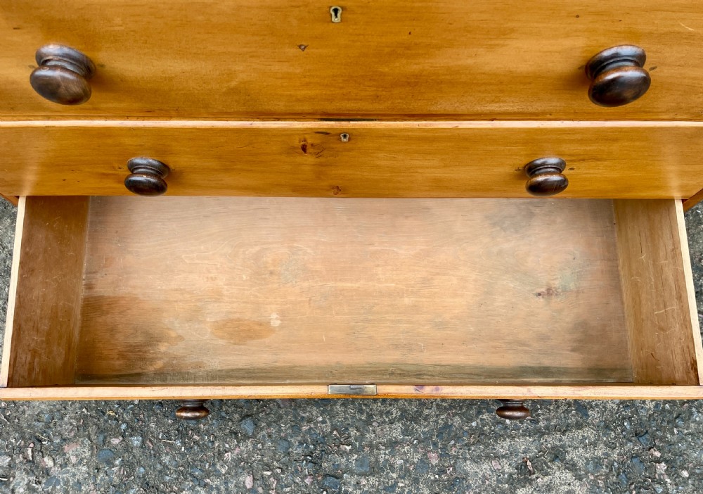 Large Antique Pine Chest of Drawers View X