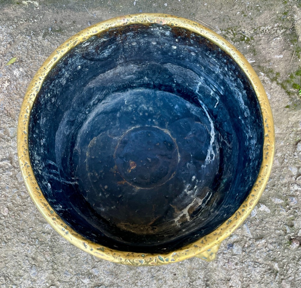Antique Brass Log Bin View IX