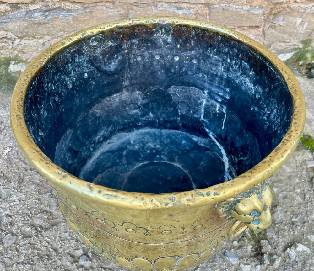 Antique Brass Log Bin View X