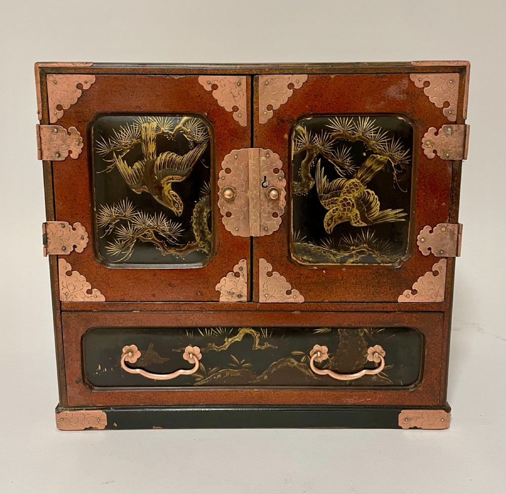 Japanese Meiji Period Lacquered Table Cabinet