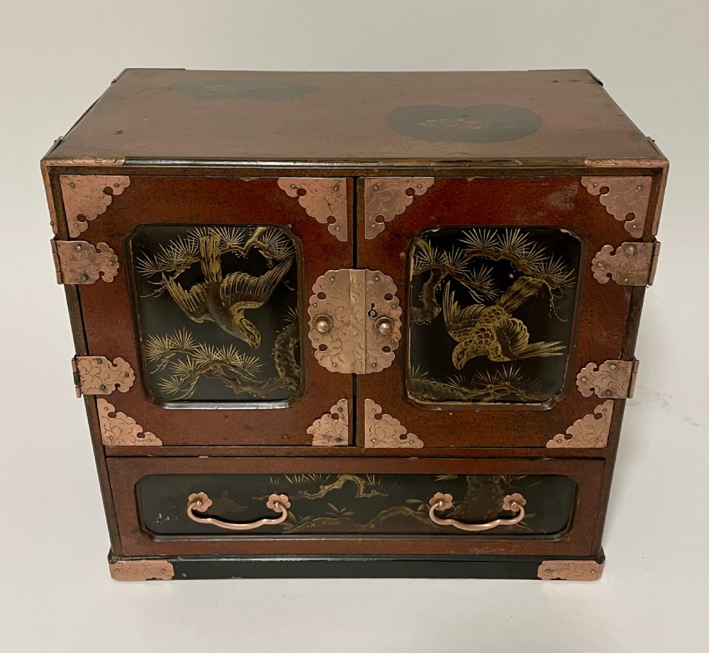Japanese Meiji Period Lacquered Table Cabinet View II