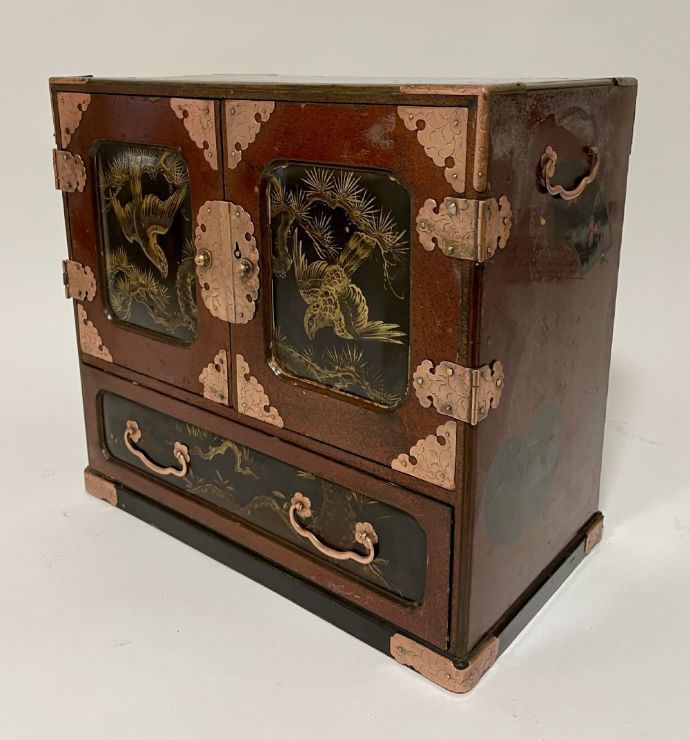Japanese Meiji Period Lacquered Table Cabinet View III