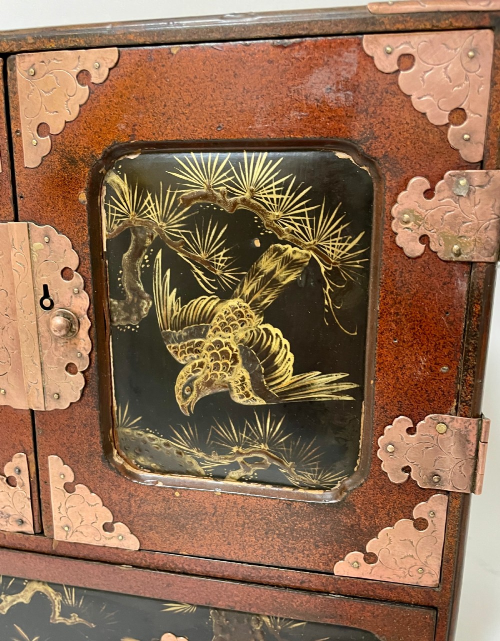 Japanese Meiji Period Lacquered Table Cabinet View XII