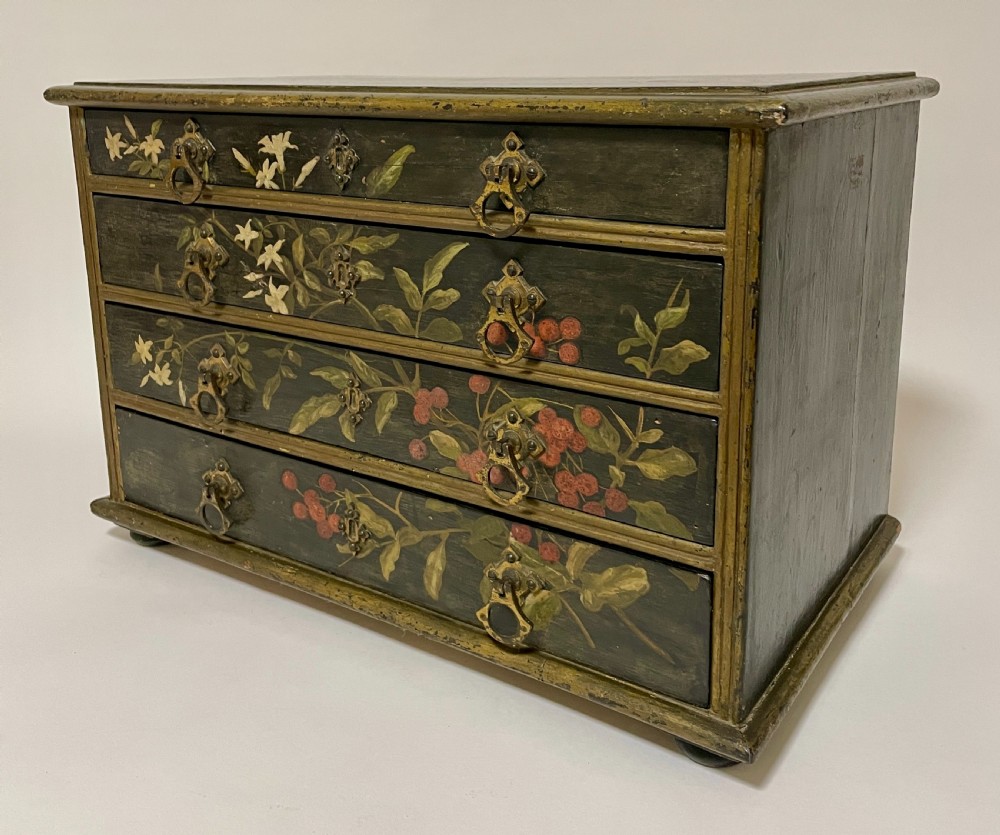 Victorian Aesthetic Movement Painted Collectors Chest View IX