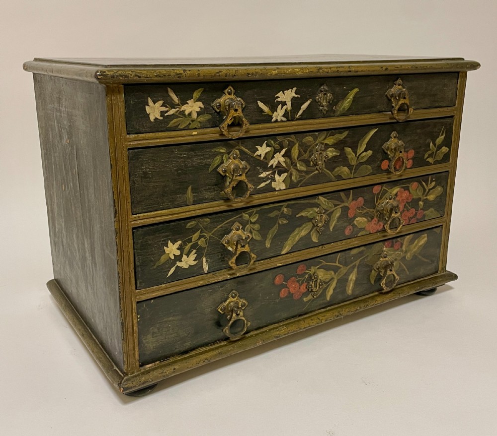 Victorian Aesthetic Movement Painted Collectors Chest View X