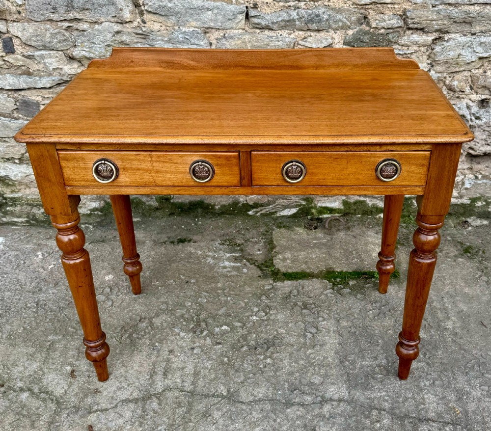 Victorian Mahogany Two Drawer Side Table