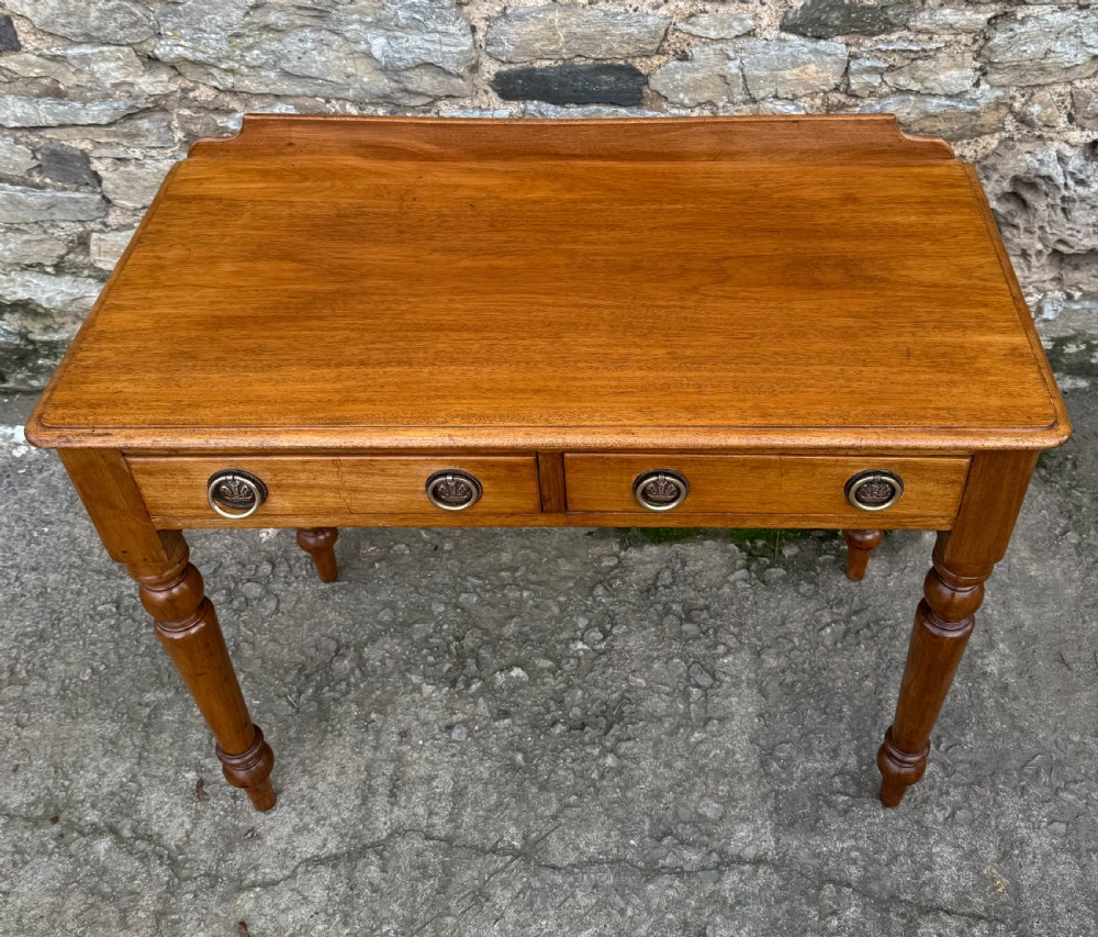 Victorian Mahogany Two Drawer Side Table View II