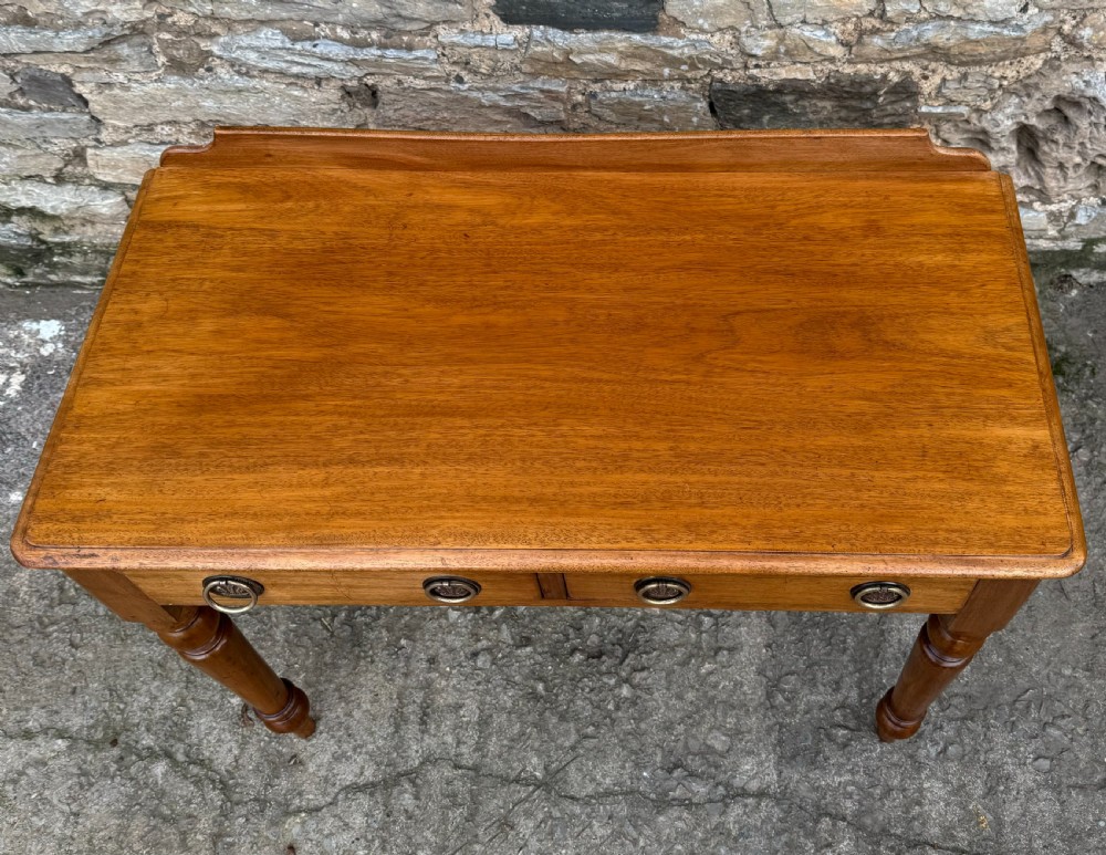 Victorian Mahogany Two Drawer Side Table View III