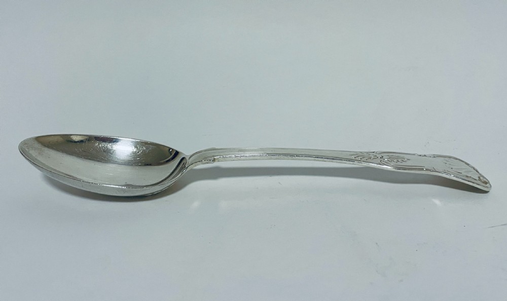Large Victorian Silver Serving Spoon
