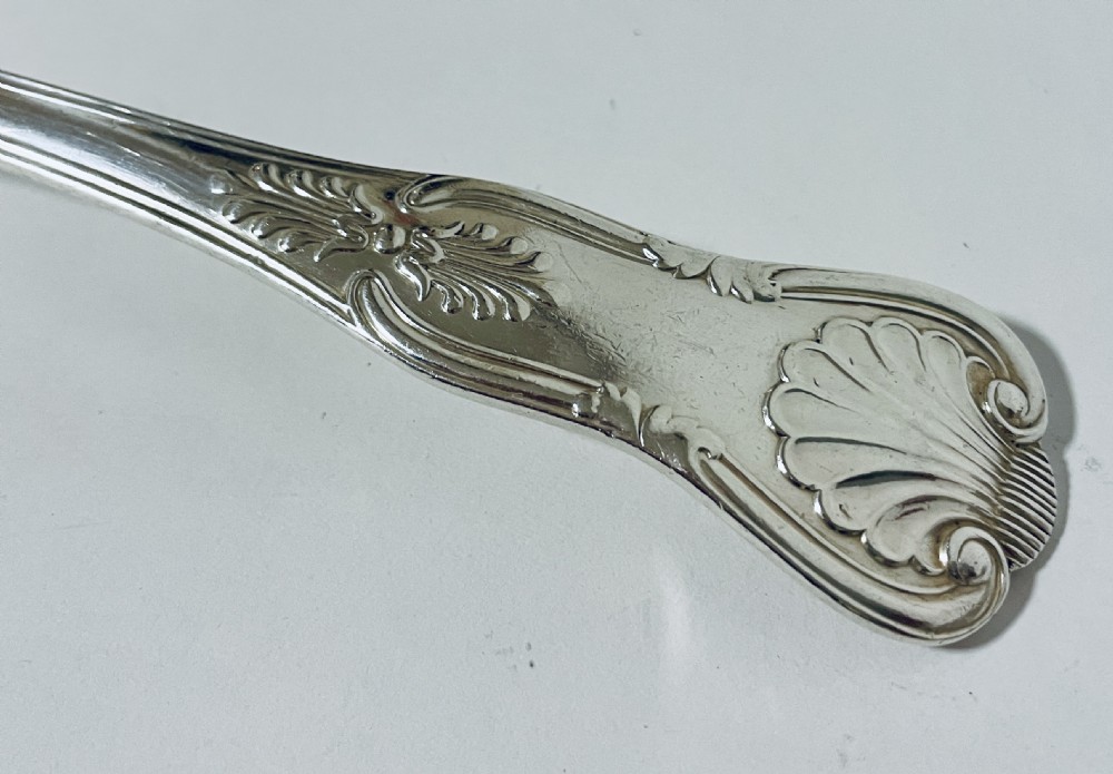 Large Victorian Silver Serving Spoon View III