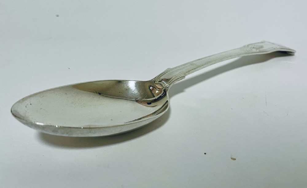 Large Victorian Silver Serving Spoon View IV