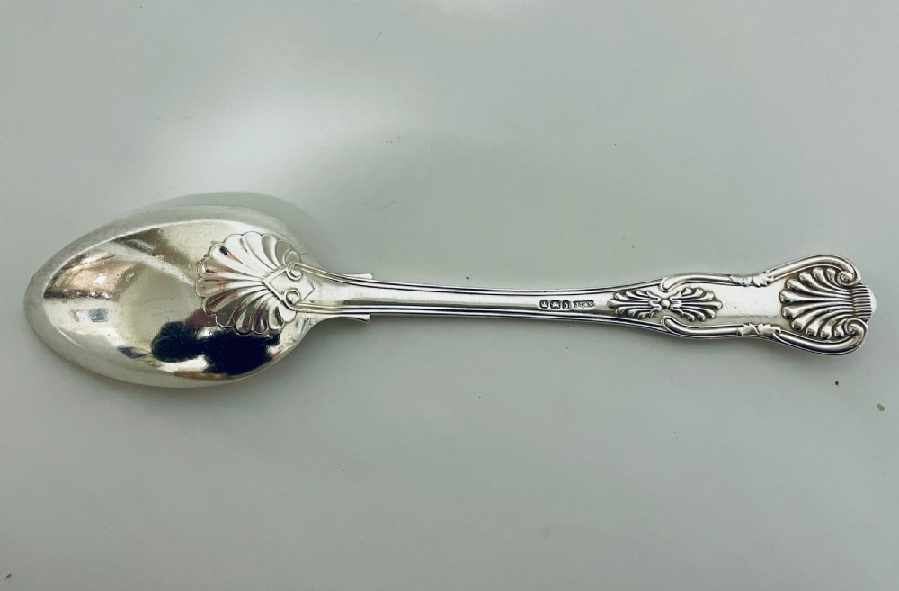 Large Victorian Silver Serving Spoon View VI