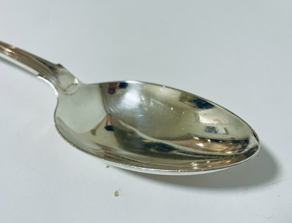 Large Victorian Silver Serving Spoon View VII