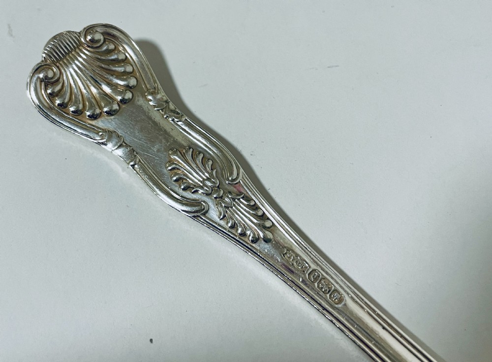 Large Victorian Silver Serving Spoon View X