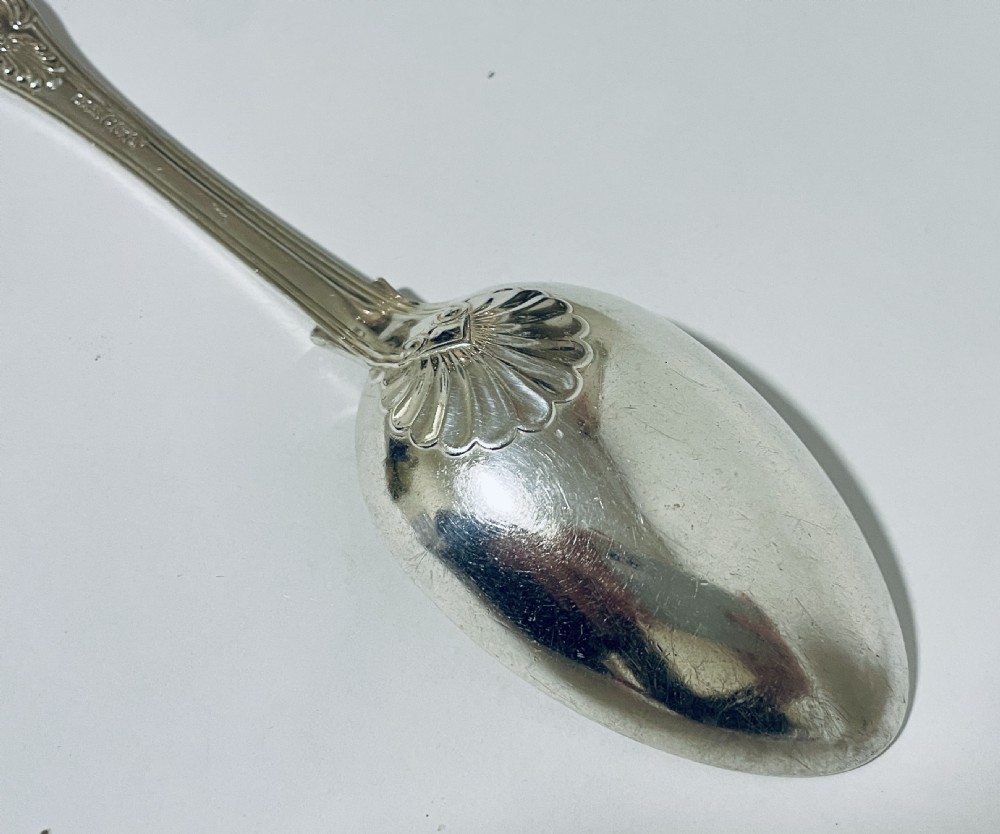 Large Victorian Silver Serving Spoon View XII