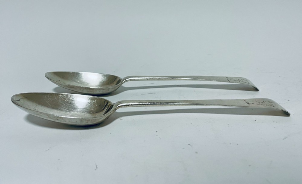 Pair of 18th Century Irish Silver Serving Spoons View VII