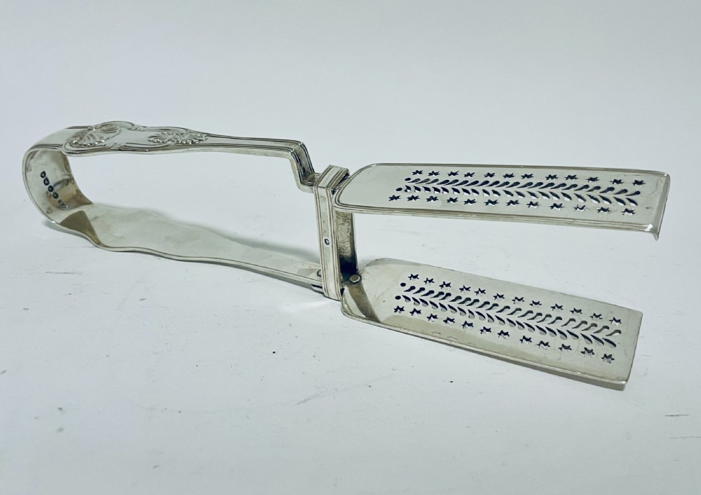 William IV Sterling Silver Asparagus Tongs