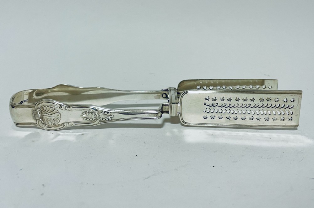 William IV Sterling Silver Asparagus Tongs View II