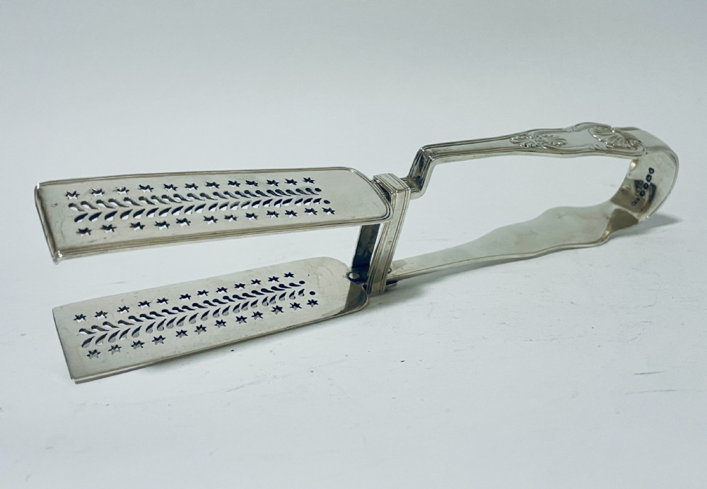 William IV Sterling Silver Asparagus Tongs View V