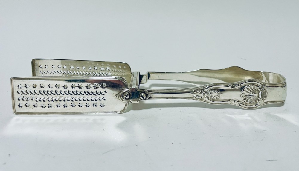 William IV Sterling Silver Asparagus Tongs View VI