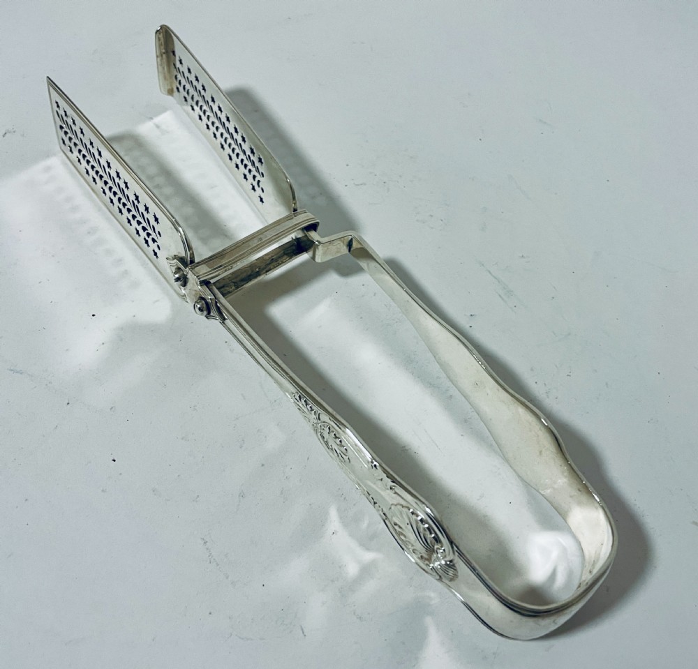 William IV Sterling Silver Asparagus Tongs View IX