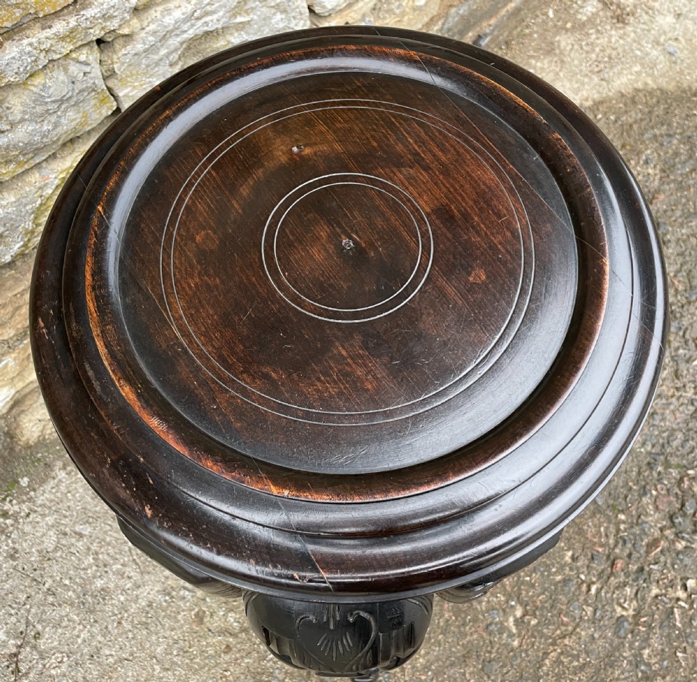 Anglo-Indian Ebonised Elephant Table View V