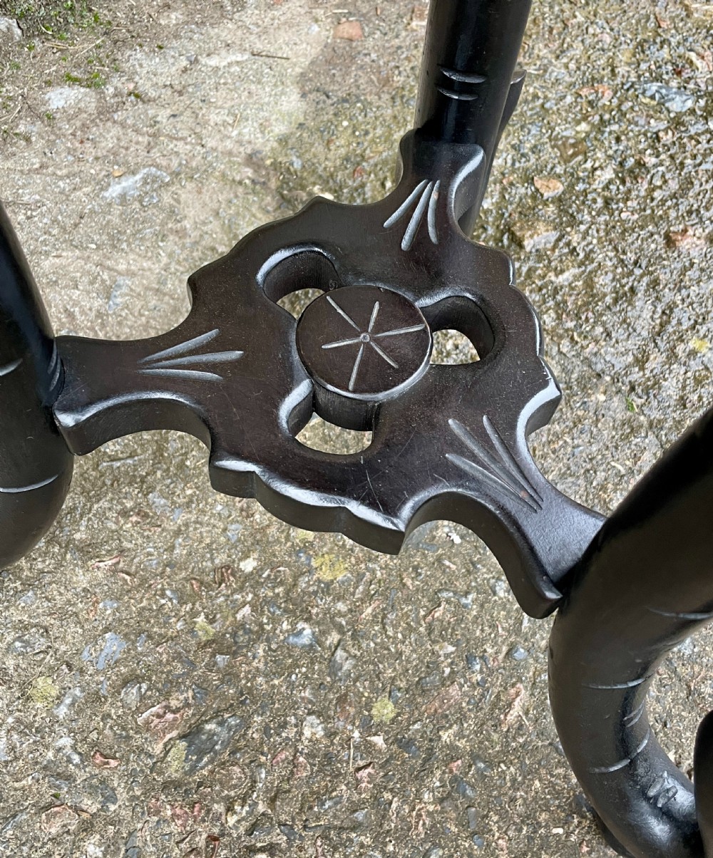 Anglo-Indian Ebonised Elephant Table View VI
