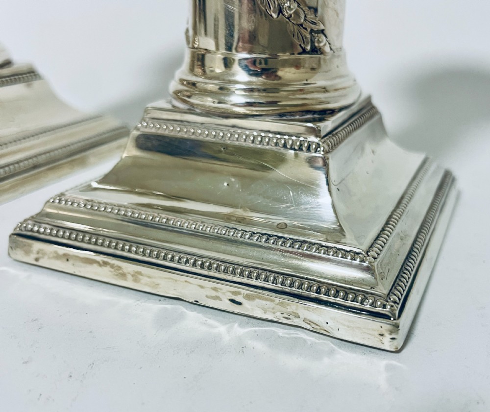 Pair of Victorian Silver Candlesticks
 View VIII