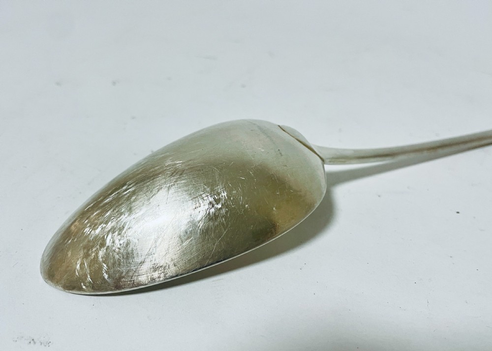 Large 18th Century Silver Serving Spoon View IX