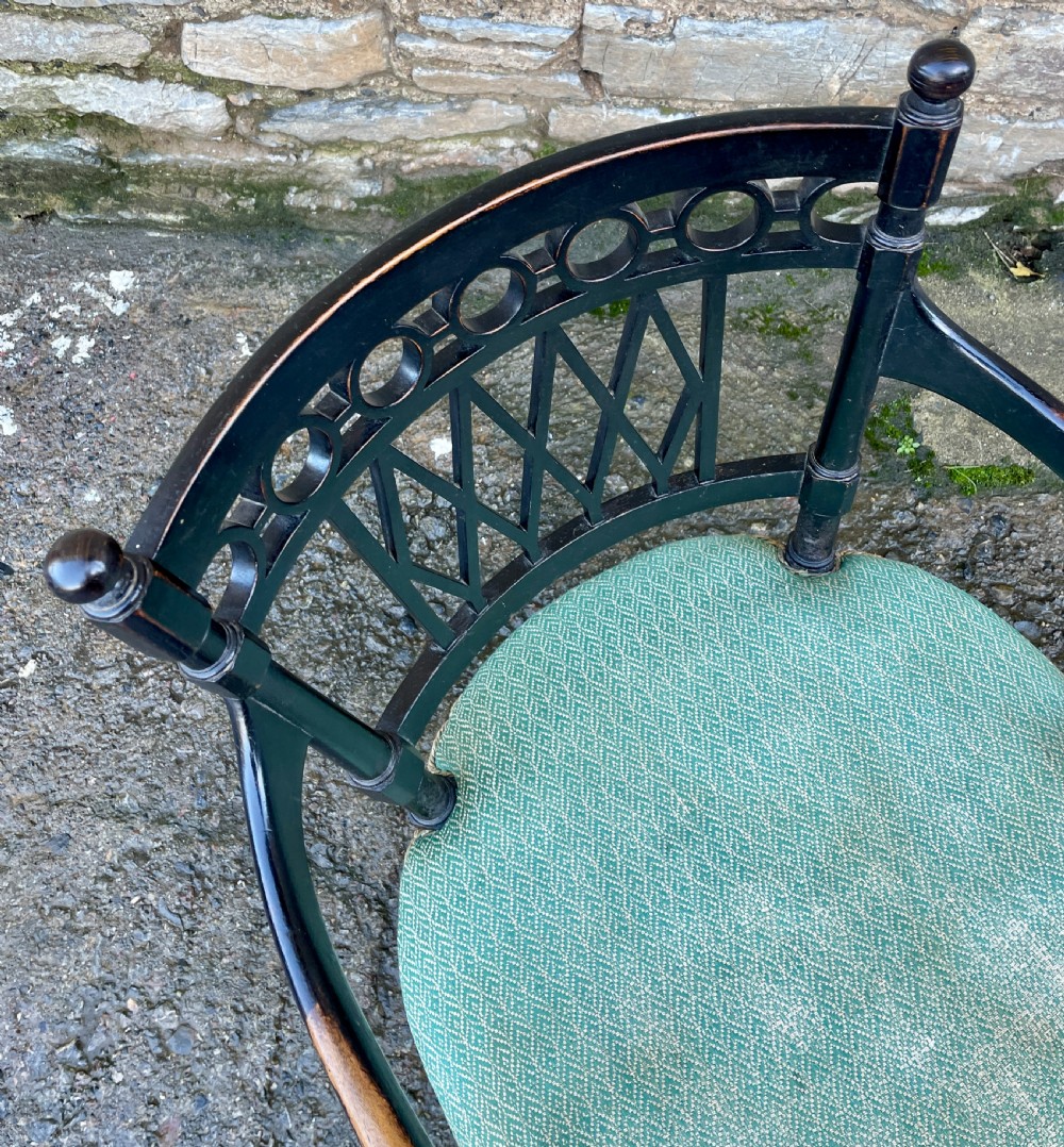 Aesthetic Style Ebonised Armchair View XIV