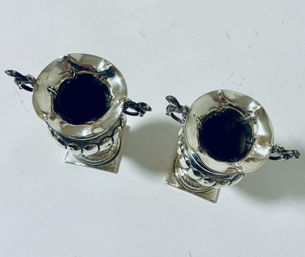 Pair of Victorian Silver Vases View X