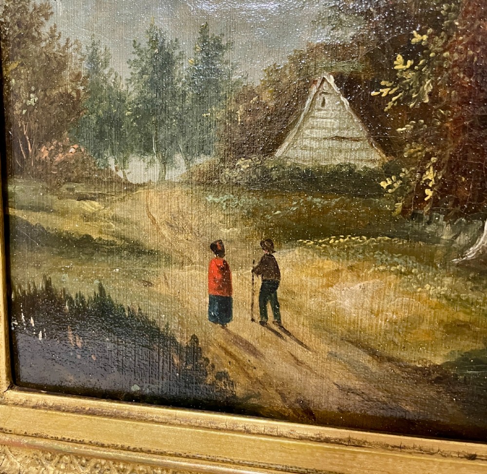 Pair of Continental 19th Century Oil on Canvas Landscapes View III