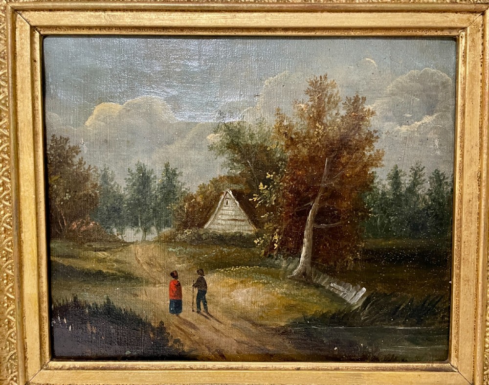 Pair of Continental 19th Century Oil on Canvas Landscapes View VII