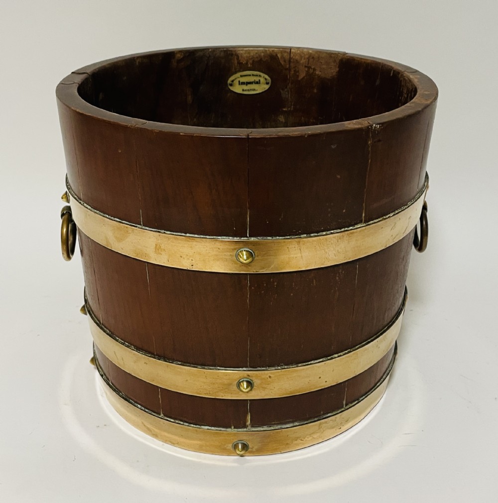 Antique Brass Bound Planter