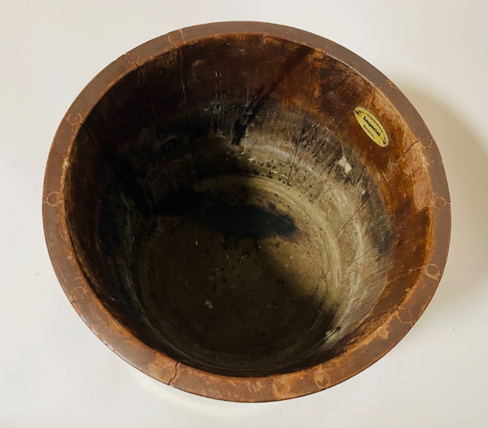 Antique Brass Bound Planter View IX