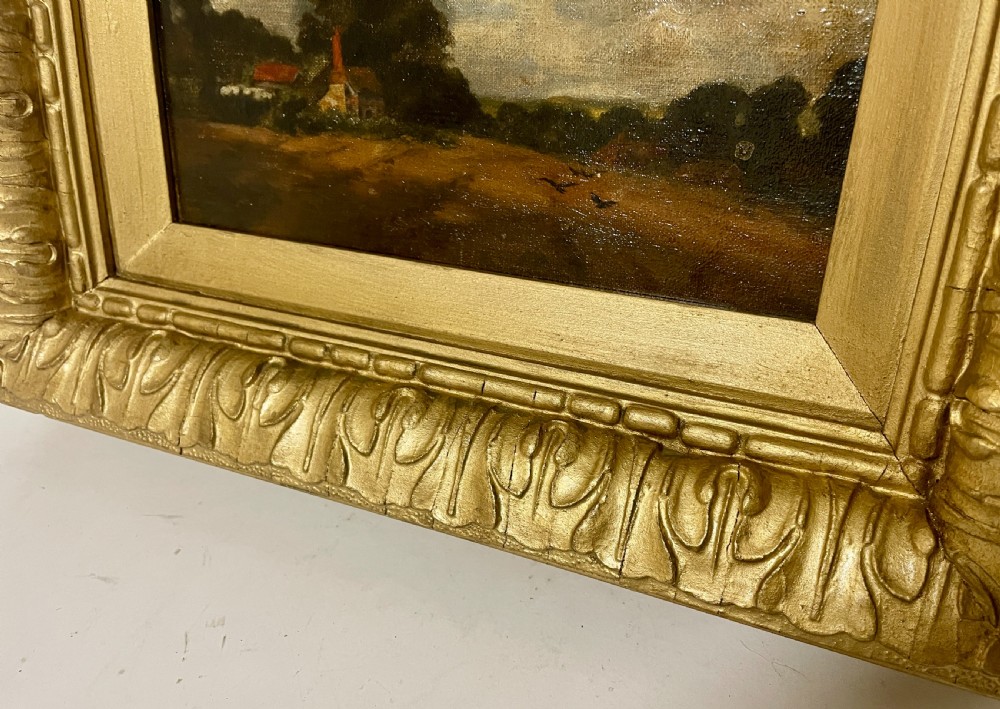 19th Century Oil on Canvas Landscape View VII