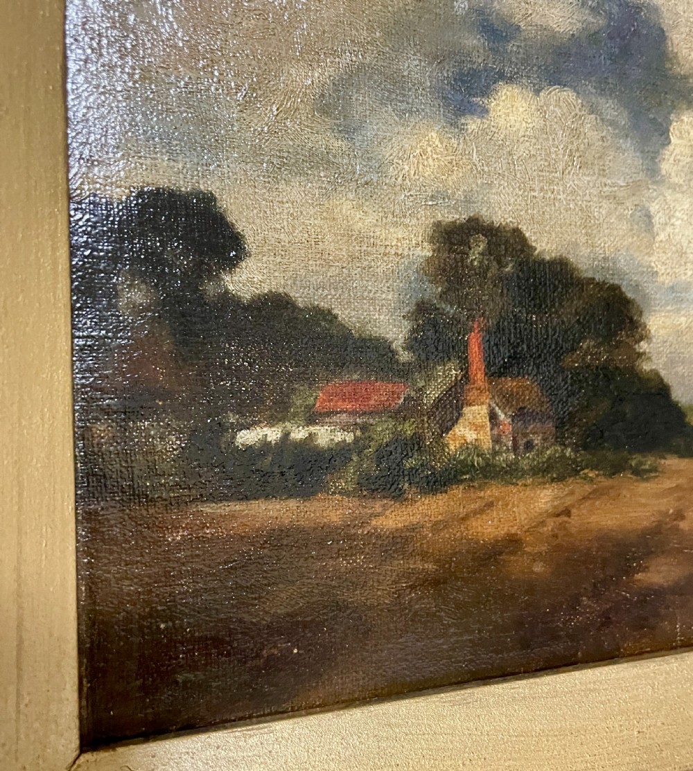 19th Century Oil on Canvas Landscape View VIII