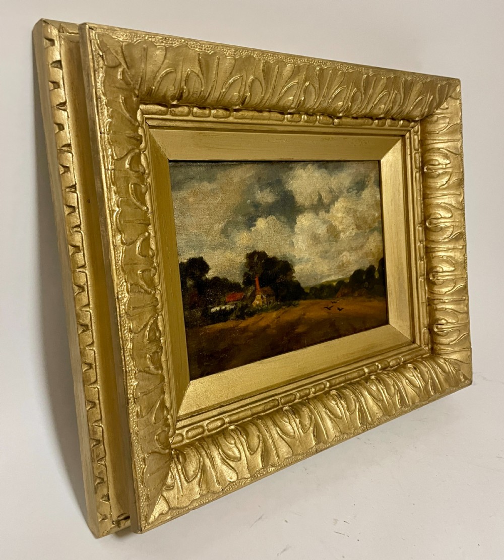 19th Century Oil on Canvas Landscape View IX